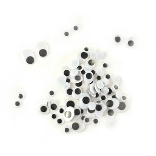 Krafty Kids Paste-On Googly Eyes Assortment 80/Pkg-Black {2}