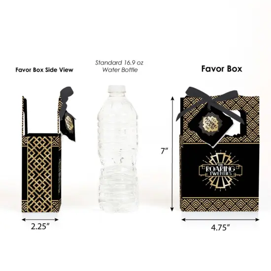 Big Dot of Happiness Roaring 20's - 1920s Art Deco Jazz Party Favor Boxes - Set of 12 {3}