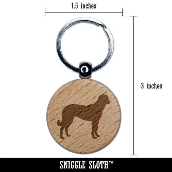 Anatolian Shepherd Dog Solid Engraved Wood Round Keychain Tag Charm {2}