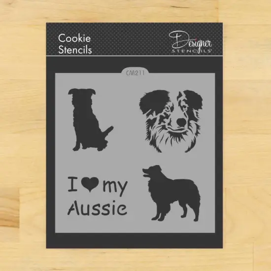 I Love My Aussie Cookie & Craft Stencil | CM211 by Designer Stencils | Stencils for Royal Icing, Airbrush, Dusting Powder | {1}