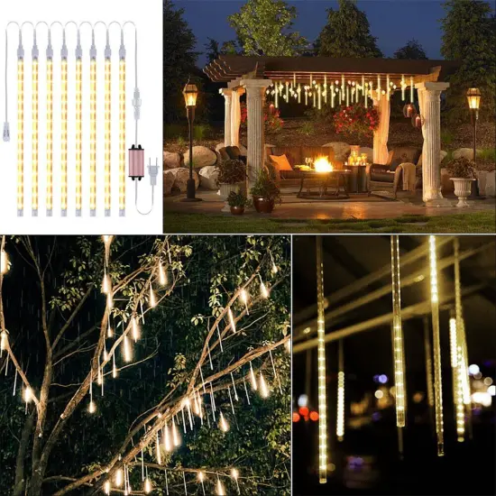 Warm 288LED Meteor Shower Lights Rain Tree String Light Xmas {2}