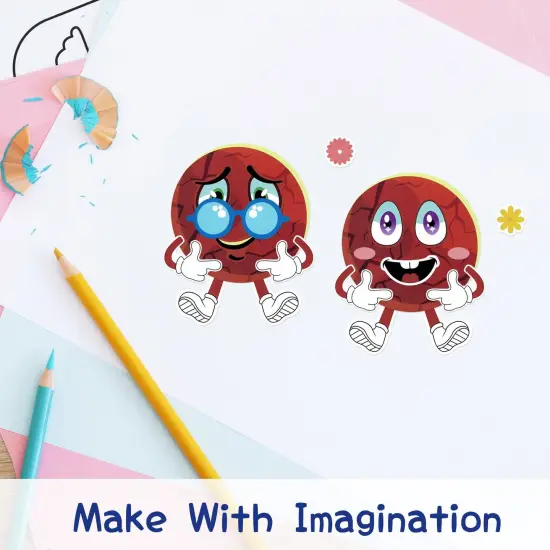 Wrapables Make Your Own Sticker Sheets, DIY Make a Face Animal, Food, Party Favor Stickers (24 Sheets) Outer Space {3}