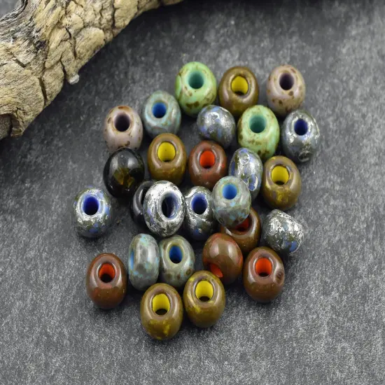 *25* 34/0 Aged Interstellar Picasso Mix Seed Beads {3}