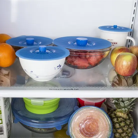 Silicone Pan Lids - Set of 5 Food Saver Covers. {2}