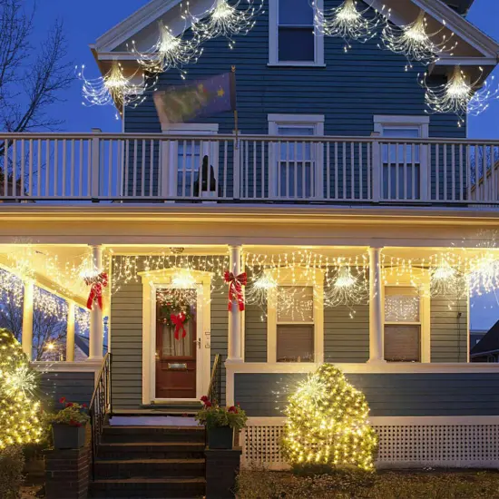 Hanging Firework LED Fairy String Light Yellow {6}