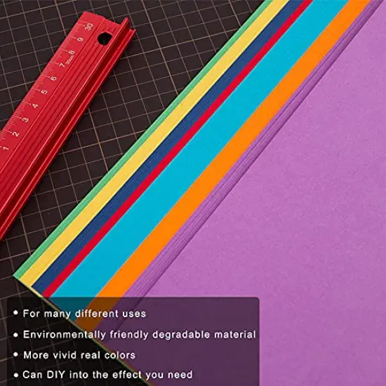 Colored Cardstock - 8.5 x 11 inch / 70 Sheets / 7 Colors Paper 65Ib 180g UAP01 {3}