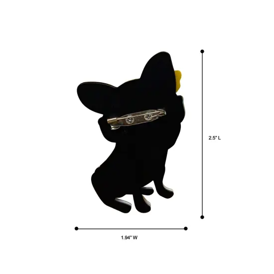 Wrapables Acrylic Fashion Brooch Pin for Sweaters, Coats, Scarves, and Bags, Fashion Doggy {2}