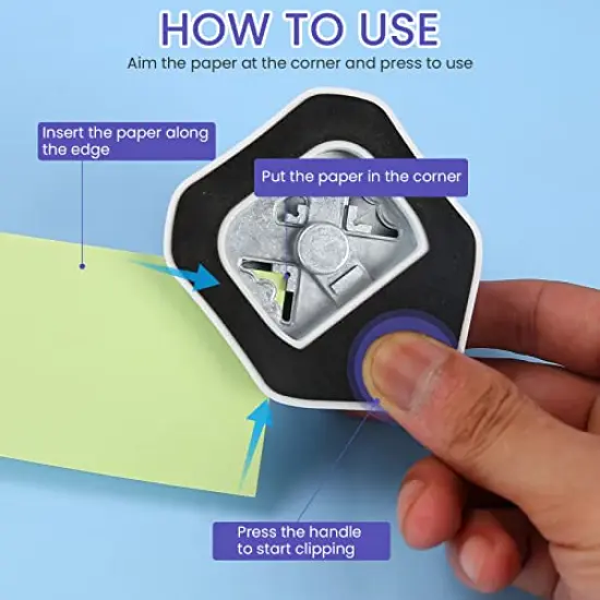 3 in 1 Beauty Shape Corner Punch, 3 Way Corner Paper Punch for Paper Crafts, Laminate, Cardstock, Business Card, DIY Projects, Photo, Card Making and Scrapbooking {4}