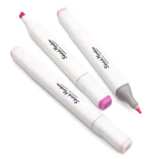 American Crafts Sketch Markers Collection Dual Tip Chisel Fine Point 3Pk CottonCandy 34007534 {2}