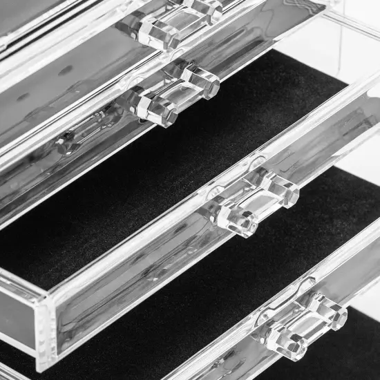 Sorbus Large Clear Makeup Organizer Case - 3 Piece Set {5}