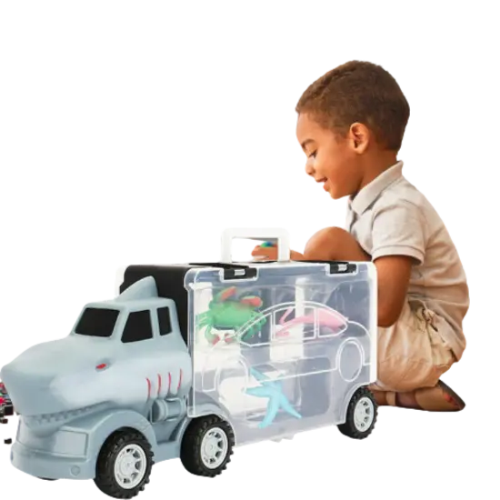 Kitcheniva Kids Shark Truck Transport Carrier Toy Gift Idea {1}