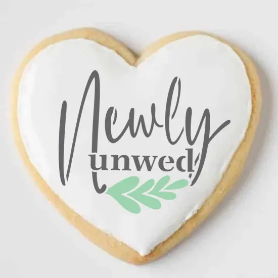 Newly Unwed Cookie Stencil {3}