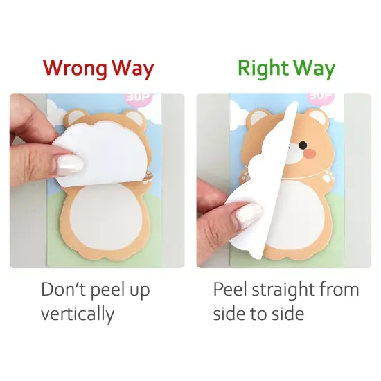 Wrapables Baby Animals Sticky Notes, Adhesive Memo Notepads for Home, Office, Work (Set of 6) {3}