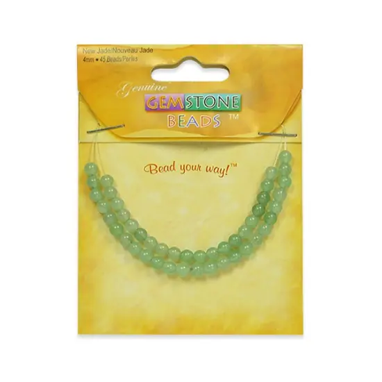 6 Packs of New Jade Beads Pack of 45 {1}