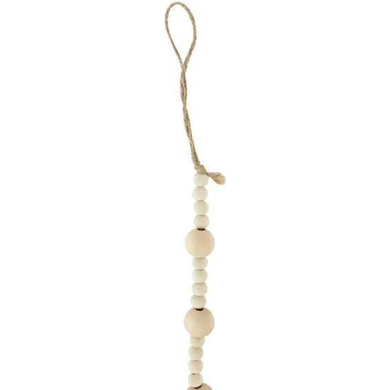 Northlight 6' Cream Wooden Beads Christmas Garland, Unlit Ivory {5}