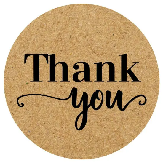 Round 1.5 Kraft Paper Stickers {2}