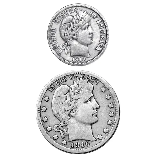 Rare Historic Silver Coins - Last Year of Issue 1916 {2}