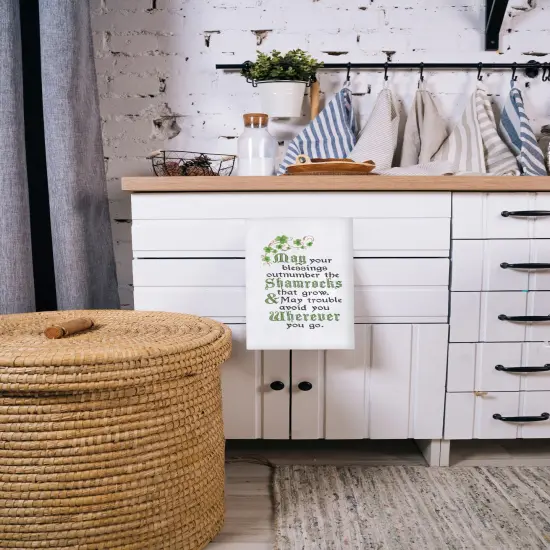 Outnumber The Shamrocks Flour Sack Kitchen Dishtowel {3}