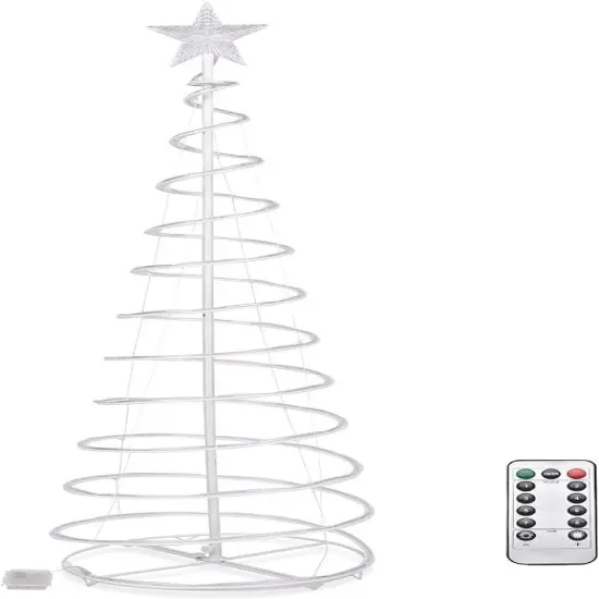 6FT Lighted Spiral Christmas Trees with Plug-in/Warm LEDs {3}