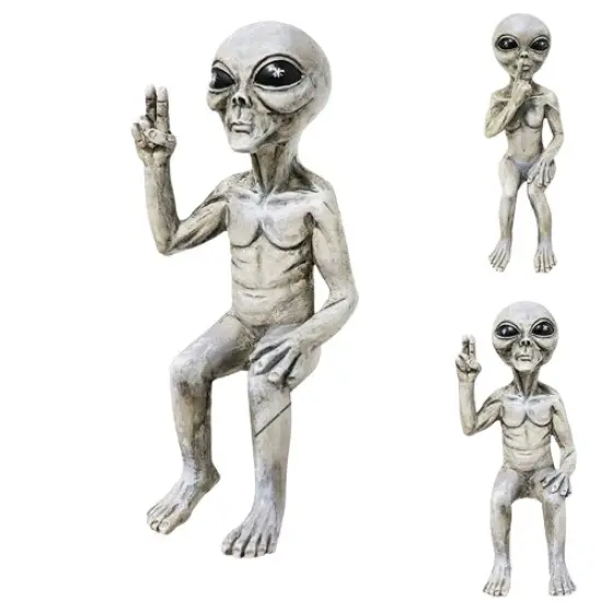 Kitcheniva Outer Space Alien Statue Martians Garden Figurine Decor {2}