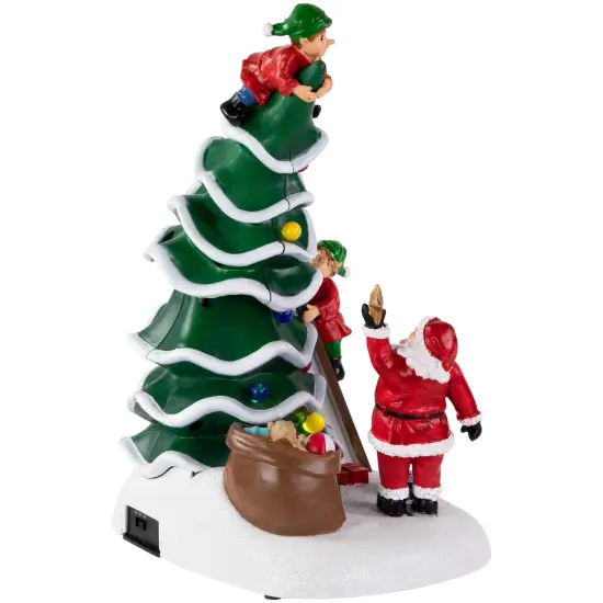Northlight LED Lighted Animated and Musical Santa's Helpers Christmas Decoration - 12" Green {6}