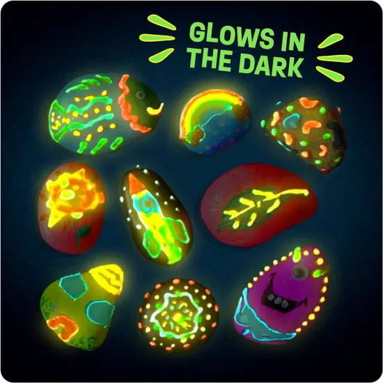 Kids Rock Painting Kit - Glow in The Dark - Arts & Crafts Gifts for Boys and Girls Ages 4-12 {3}