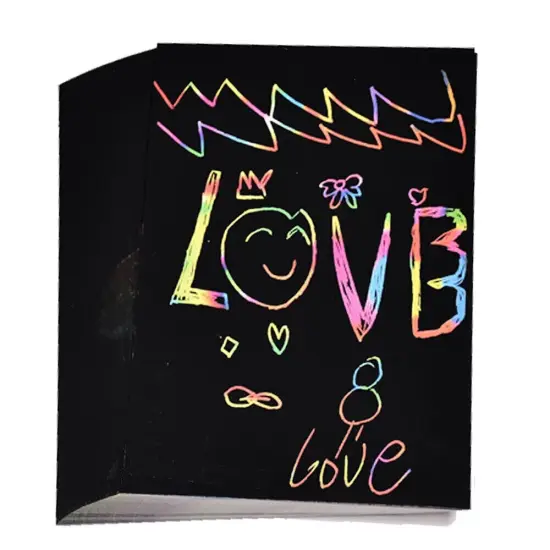 Kitcheniva Scratch Art Rainbow Paper DIY Craft Drawing Writing 10 Pcs {1}