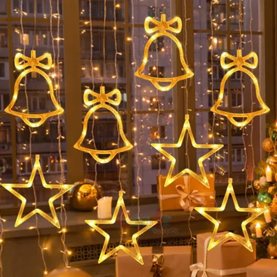 LED Christmas Window Suction Lights for Xmas Tree Star Decor {3}