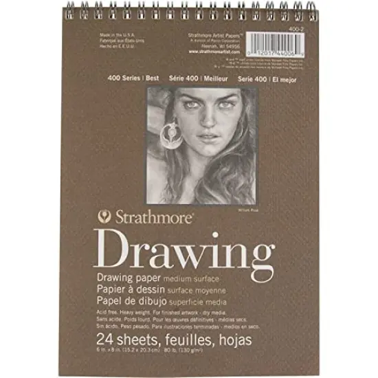 Medium Drawing Spiral Paper Pad 6"X8"-24 Sheets -62400200 {1}
