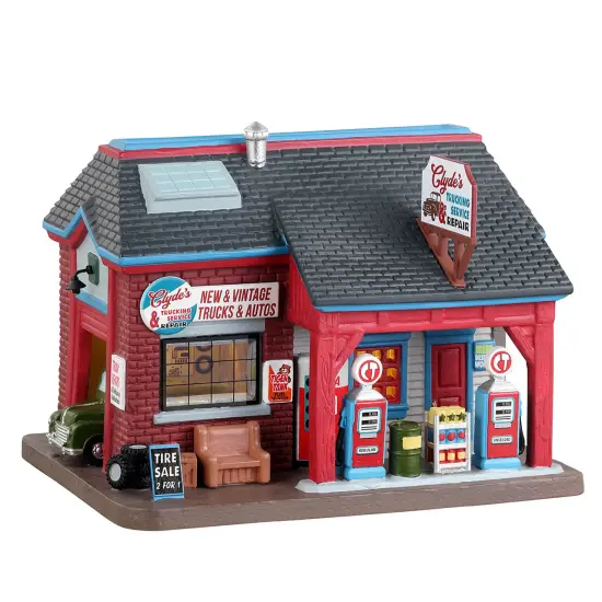 Lemax&reg; Harvest Crossing Village&trade;: Clyde's Trucking Service & Repair {1}