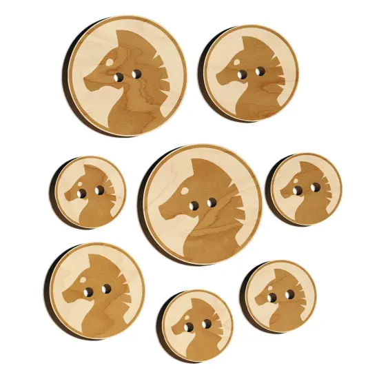 Chess Piece Black Knight Wood Buttons for Sewing Knitting Crochet DIY Craft {7}