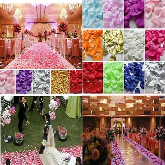 Kitcheniva Multicolor Silk Rose Petals DIY Craft & Party Decor 1000 Pcs Red & pink {4}