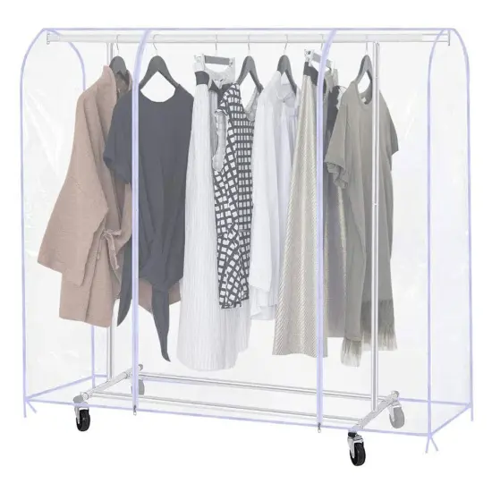 Clothes Storage Dust Cover Moisture-proof Garment Rack Cover {1}