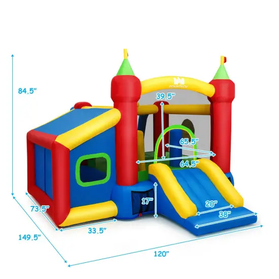 Inflatable Bounce House Kids Slide Jumping Castle {5}