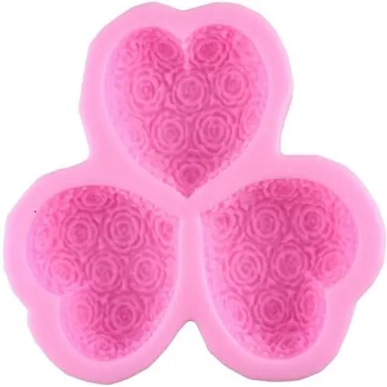 Heart Shaped Rose Flower Silicone Mold {2}