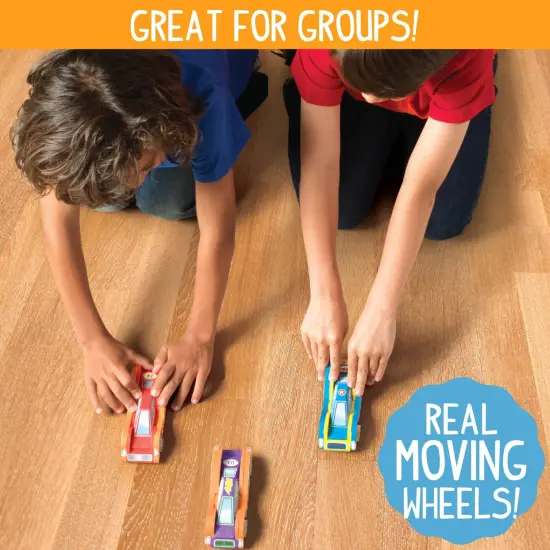 Paint Your Own Wooden Cars - DIY Wood Craft Kit, Easy To Assemble and 3 Race &ndash; Arts Crafts Kit for Kids Ages 6 And Up, Multicolor, Medium {6}