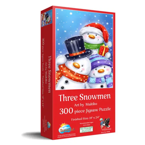 Sunsout Three Snowmen 300 pc Jigsaw Puzzle 35316 {3}
