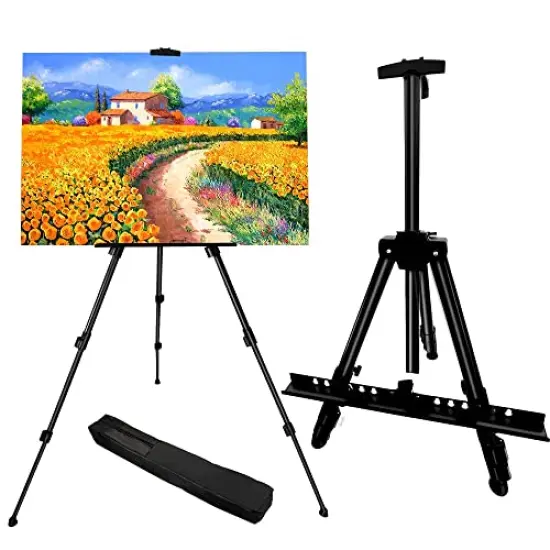 Artist Easel Stand, Adjustable Easel for Painting Canvases Height from 17 to 66 Inch,Carry Bag for Table-Top/Floor Drawing and Didplaying {2}