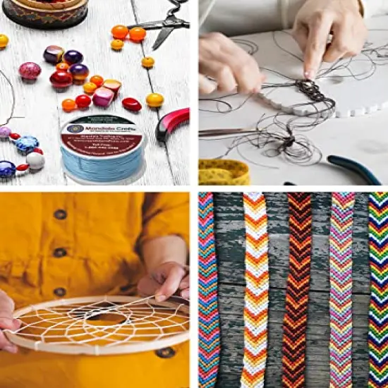 109 YardsMandala Crafts Black 1mm Waxed Cord for Jewelry Making - Black Waxed Cotton Cord for Jewelry String Bracelet Cord Wax Cord Necklace String {6}