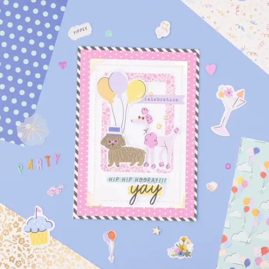 American Crafts Double-Sided Paper Pad 12"X12" 24/Pkg-Gold Foil, Life Of The Party {3}