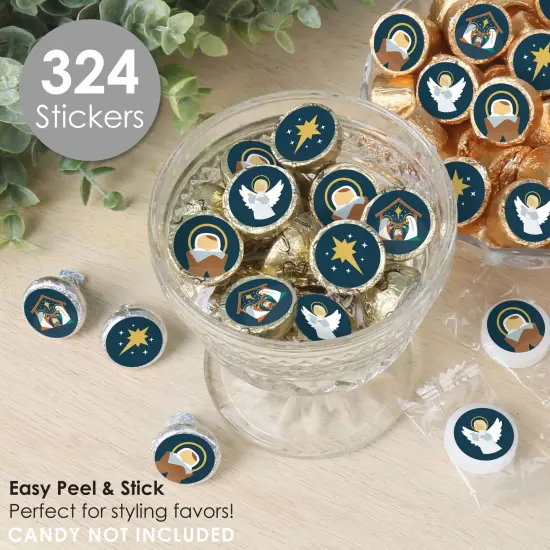 Big Dot of Happiness Holy Nativity - Manger Scene Religious Christmas Small Round Candy Stickers - Party Favor Labels - 324 Count {3}