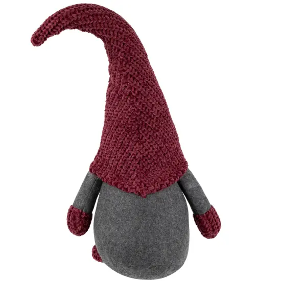 Northlight Standing Gnome with Knitted Hat Christmas Decoration - 18" - Mauve and Gray Purple {6}