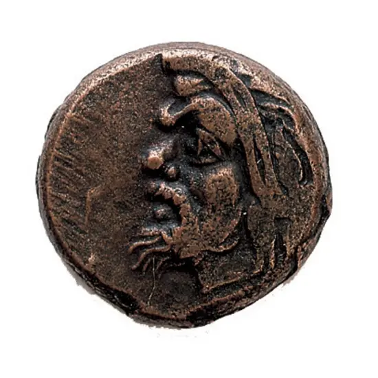 Ancient Greek Bronze Devil Coin {1}
