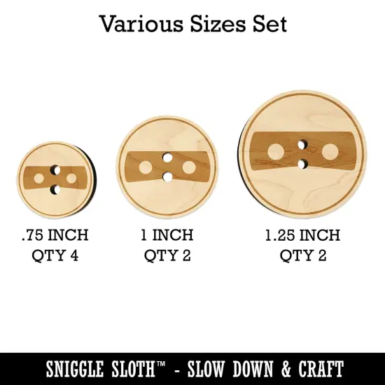 Masked Head Emoticon Wood Buttons for Sewing Knitting Crochet DIY Craft {1}