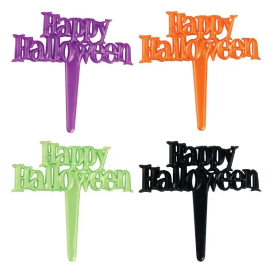 Happy Halloween Script DecoPics&reg; Cupcake Decoration, 12ct {1}