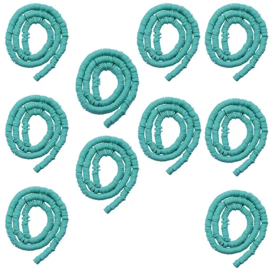 Kitcheniva 6mm Heishi Beads Clay Disc Flat Vinyl DIY Jewelry 10 Strands Peacock green {1}