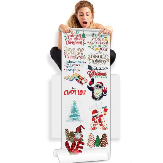 Festive Retro Christmas: DTF (Direct-to-Film) Gang Sheets - 22x60 - Christmas Transfer Prints {1}
