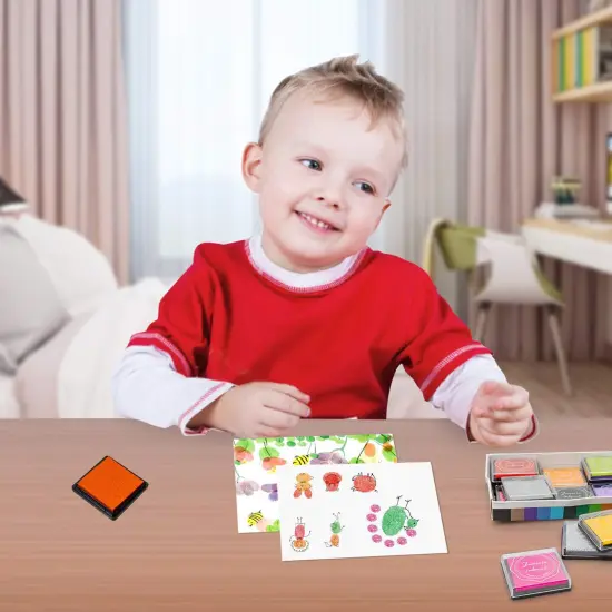 20 Colors Washable Finger Craft Ink Pad for Kids Stamping, 1.57X1.57'' {3}