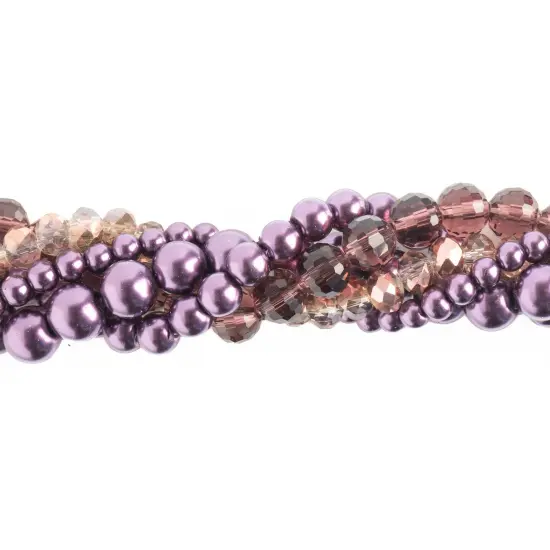 Crystal Lane DIY Verbena Twisted Glass & Pearls Beads, 5 Strands {1}