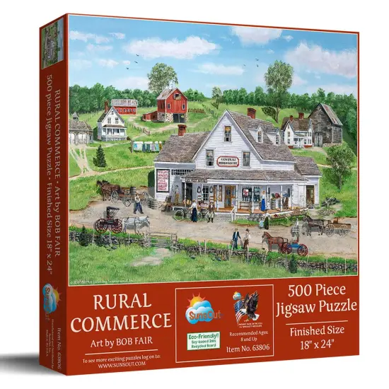 Sunsout Rural Commerce 500 pc Jigsaw Puzzle 63806 {3}